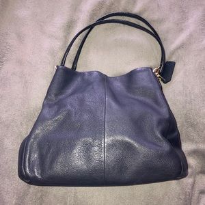 Mint condition navy blue Coach purse
